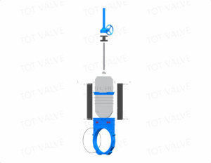 DN800 Uni-Directional Rising Stem Wafer Manual Handwheel Knife Gate Valve Component