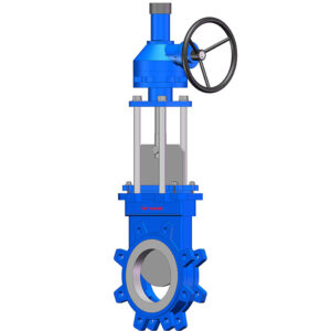 Bevel-Gear-Round-Port-Lug-Uni-Directional-Knife-Gate-Valve