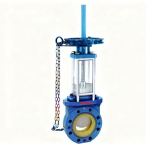 Chainwheel-PU-Lined-Flanged-Knife-Gate-Valve