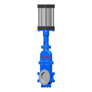 Lug-Bonneted-Pneumatic-Round-Port-Knife-Gate-Valve