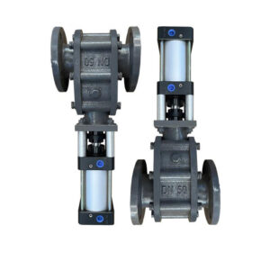 Pneumatic Ceramic-Lined Double Disc Knife Gate Valve