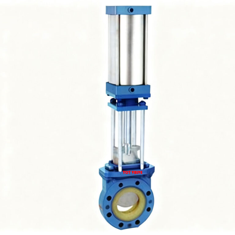 Pneumatic PU Lined Flanged Knife Gate Valve