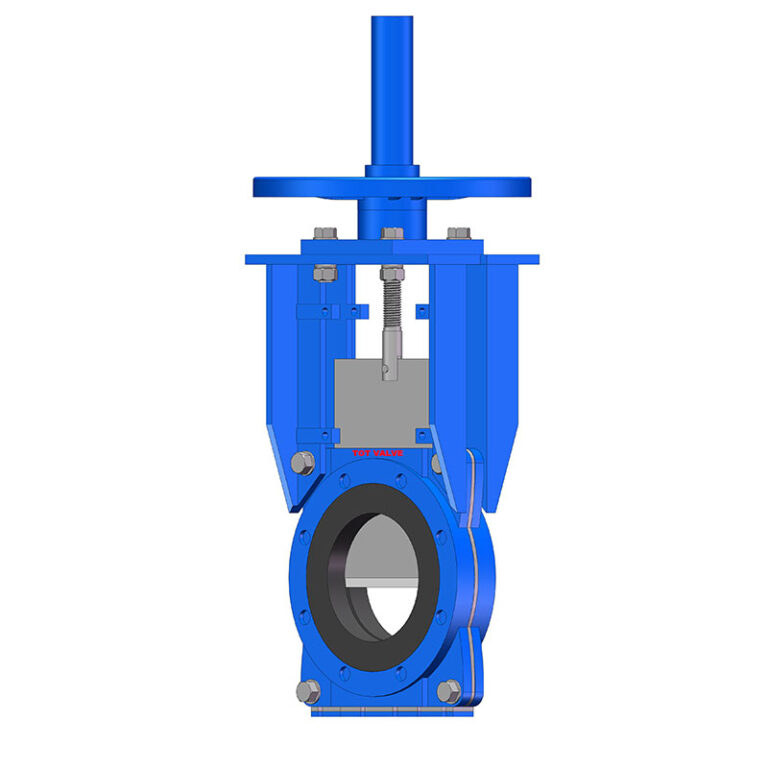 Round-Port-Bonnetless-Rising-Stem-Manual-Handwheel-Heavy-Slurry-Knife-Gate-Valve