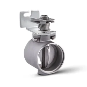 exhaust system with butterfly valve