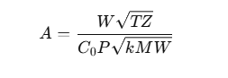 Gas and Vapor Sizing Formula