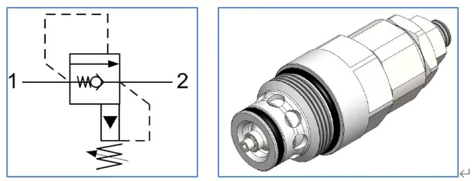 Relief Valve with Makeup Function drawing 1