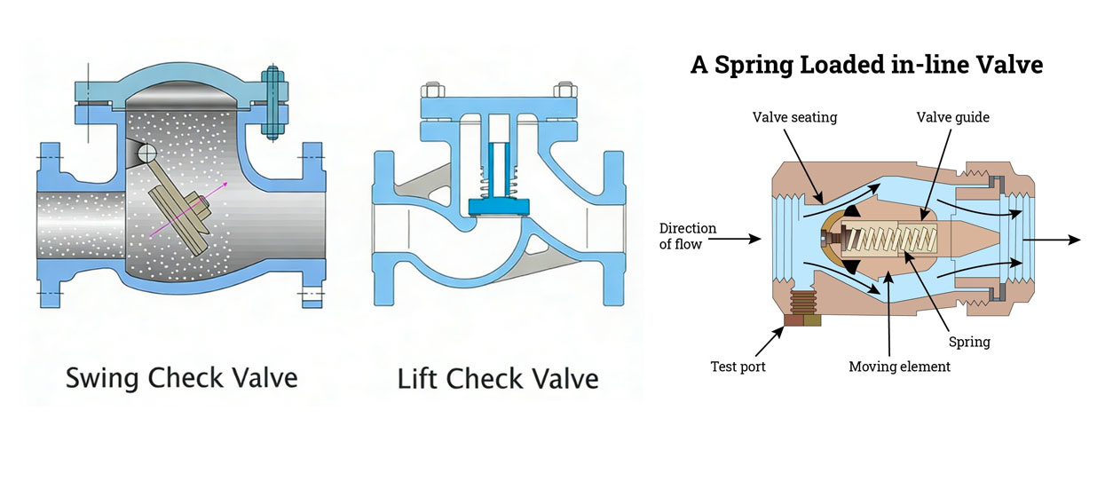 Swing vs. Lift vs Spring-Loaded check valve