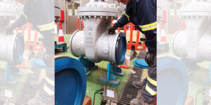 Ultrasonic testing on cast steel gate valve body