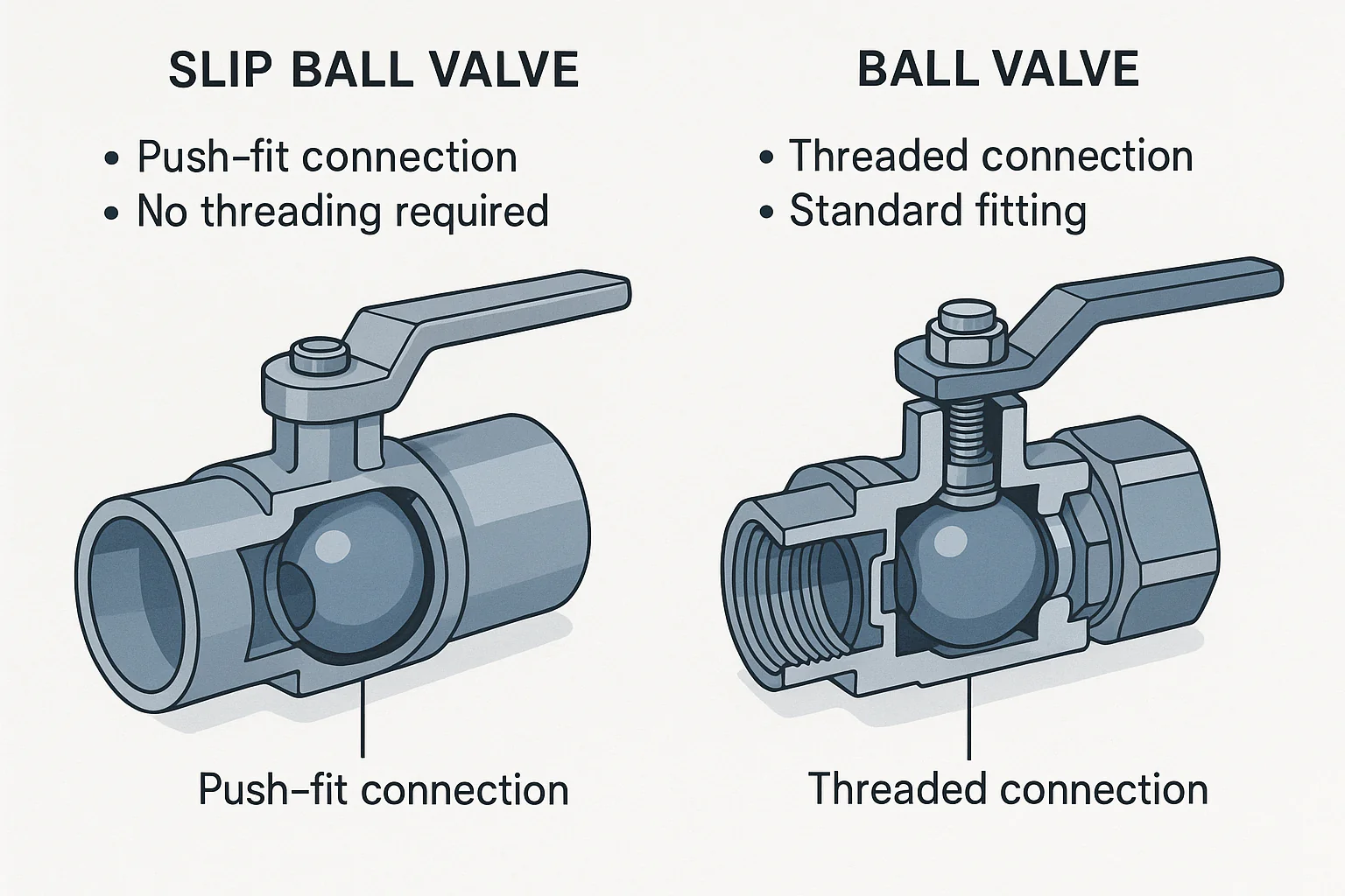 ball valve vs slip ball valve