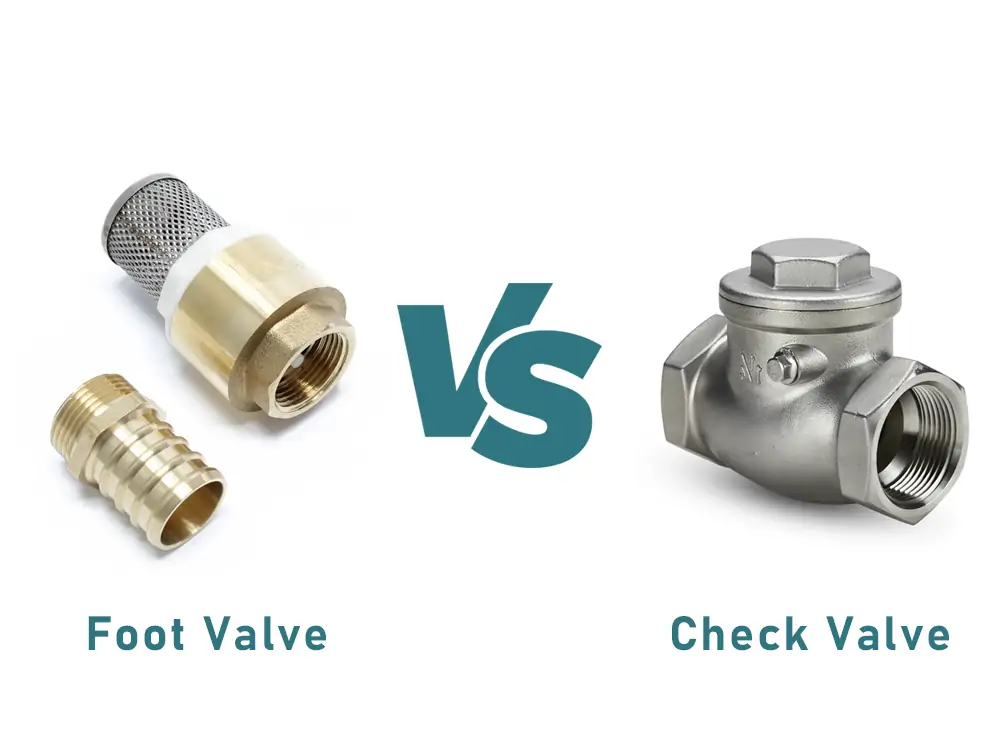 check valve vs foot valve