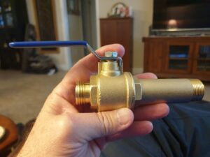 full port valve for water heater