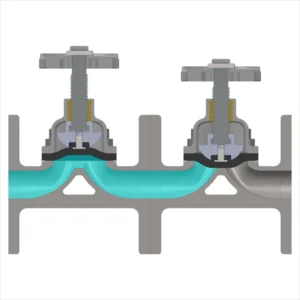weir type diaphragm valves