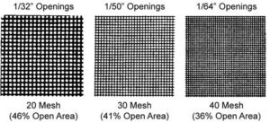 y strainer mesh size selection